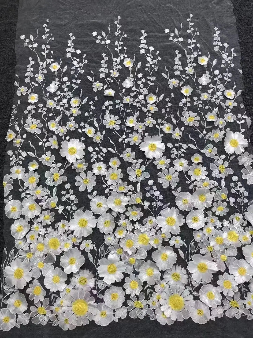 16 Colors multicolor handmade 3D flower lace fabric colorful evening dress lace fabric fashion dress lace 130cm width fabric