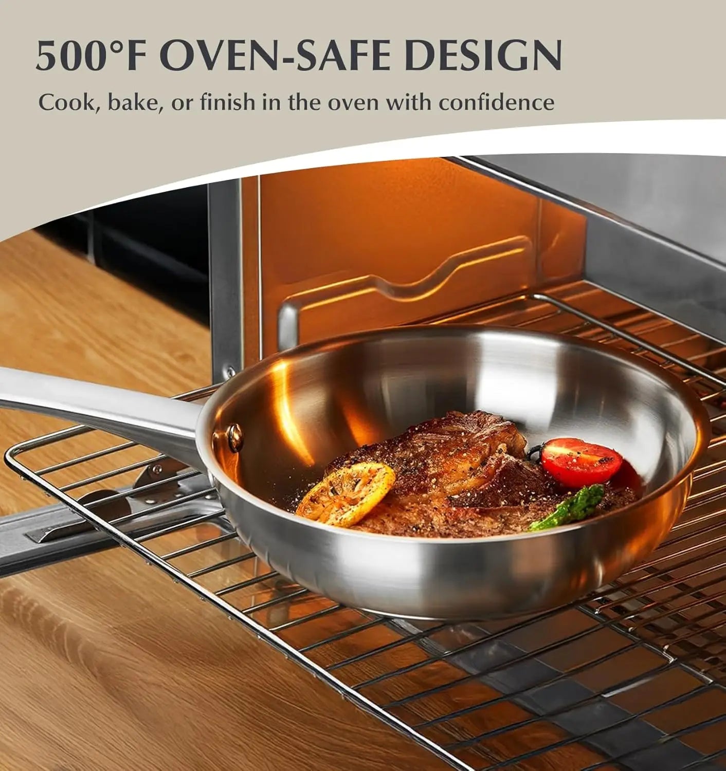 KOCH SYSTEME CS 10 Piece Stainless Steel Pots and Pans Set, Kitchen Cookware Sets, Induction Ready, Oven Safe to 450°F