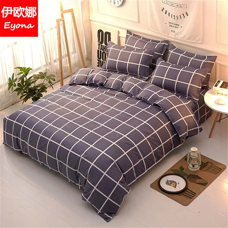 Quilt Cover1.5x2.0m Student Dormitory Single Duvet Cover Double Duvet Single Child 1.1m Lattice Plant Floral Geometric Pattern