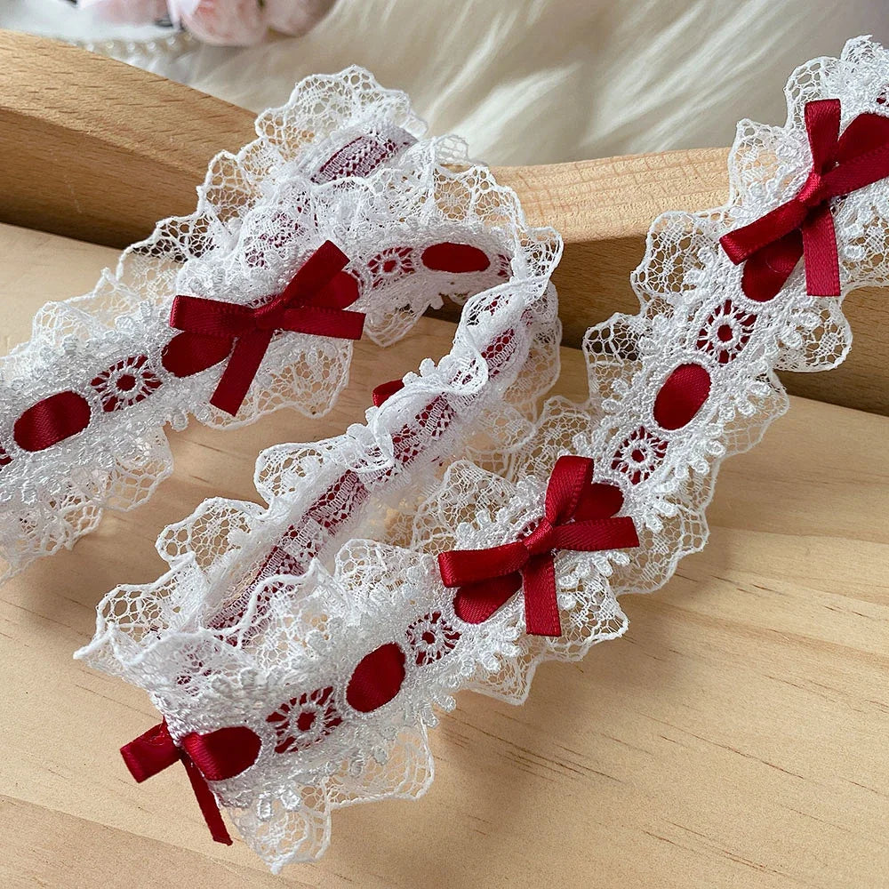 2Meters Bow Decorative Lace Trim Ribbons For Crafts Party Dress Sewing Diy Supplies Handmade Fabric Gift Wrapping Trimming Black