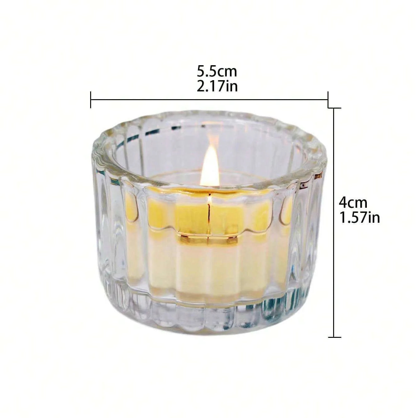 2Pcs Glass Tealight Candle Holder Small Clear Mini Candlestick Table Centerpiece Home Decorations For Wedding Festival Birthday