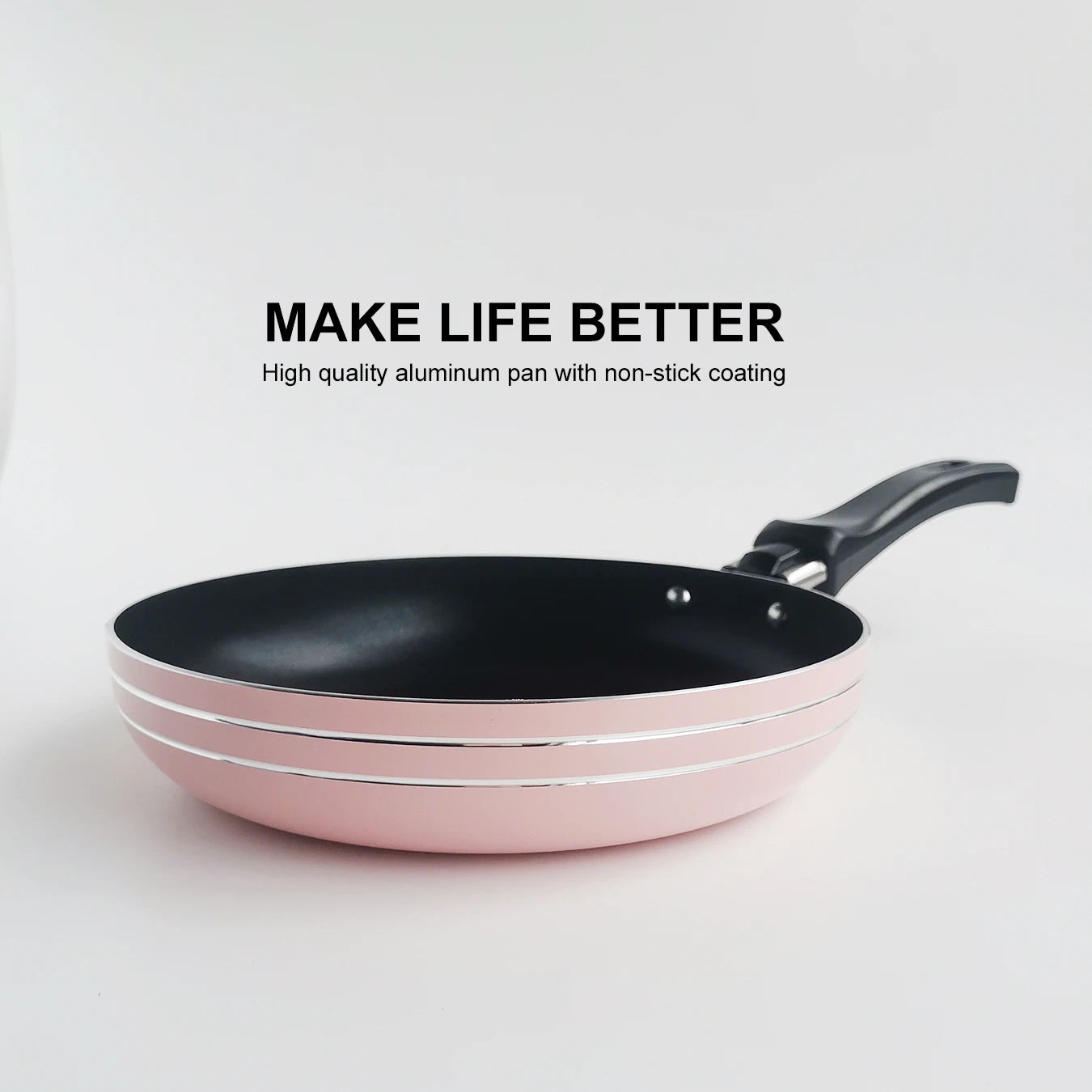 Pink Pot 6.5inch Non-Stick Stockpot Frying Pan Flat Cookware Kitchen Utensils For Daily Cooking Complementary Food