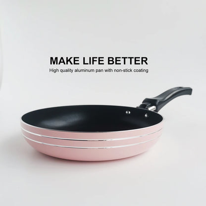 Pink Pot 6,5inch Non-Stick Stockpot Frying Pan Flat Cookware Kitchen Geatsils til daglig madlavning Komplementær mad