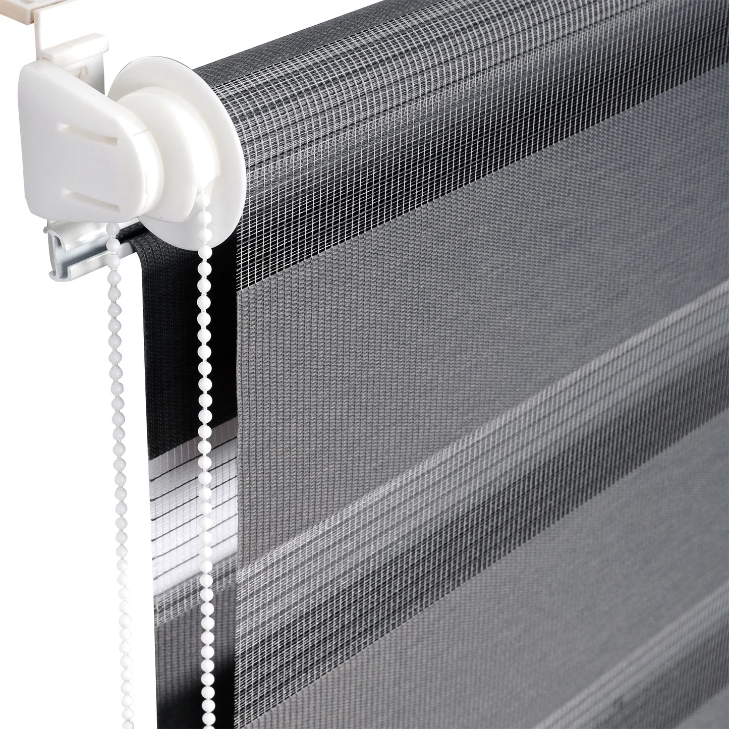 WOLTU Dark Grey Double Roller Blind Translucent Shading Dustproof Double Layer Window Blackout Curtain for Living Room Bedroom