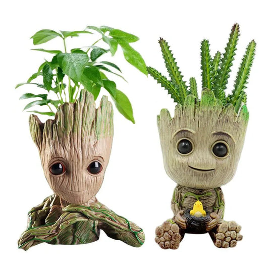 Nordic decorativ vase pentru birou pentru depozitare pen -stilou anime figură ornamente pentru ghivece de flori Groot vase de grădină plantatoare cadou