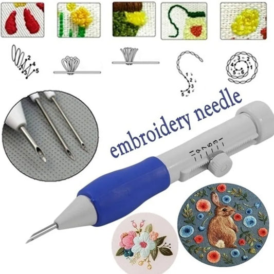 Stickerei -Punchnadel -Kit -Stitching -Werkzeug -Set Magic Sticke Nadel -Stift -Webwerkzeug Strick -Nähwerkzeuge für DIY -Nähen