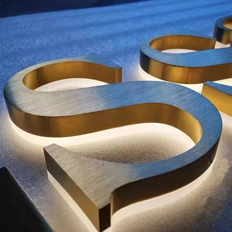 Backlit Channel Letter Luminous Sign Shop Light up Led Signs Exterior Custom Led Logo Signs for Business