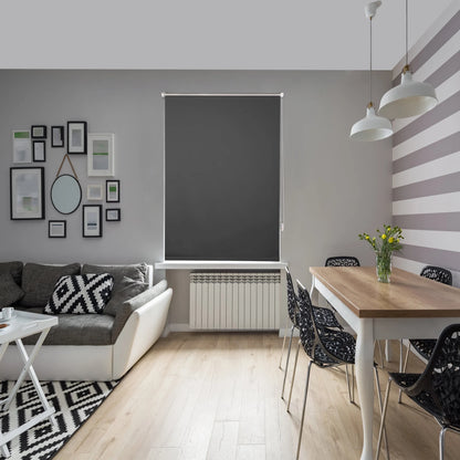 Blackout Roller Blind Thermo Roller Blind No Drilling Required Side Pull Opaque Privacy Sun Protection for Windows Doors Kitchen