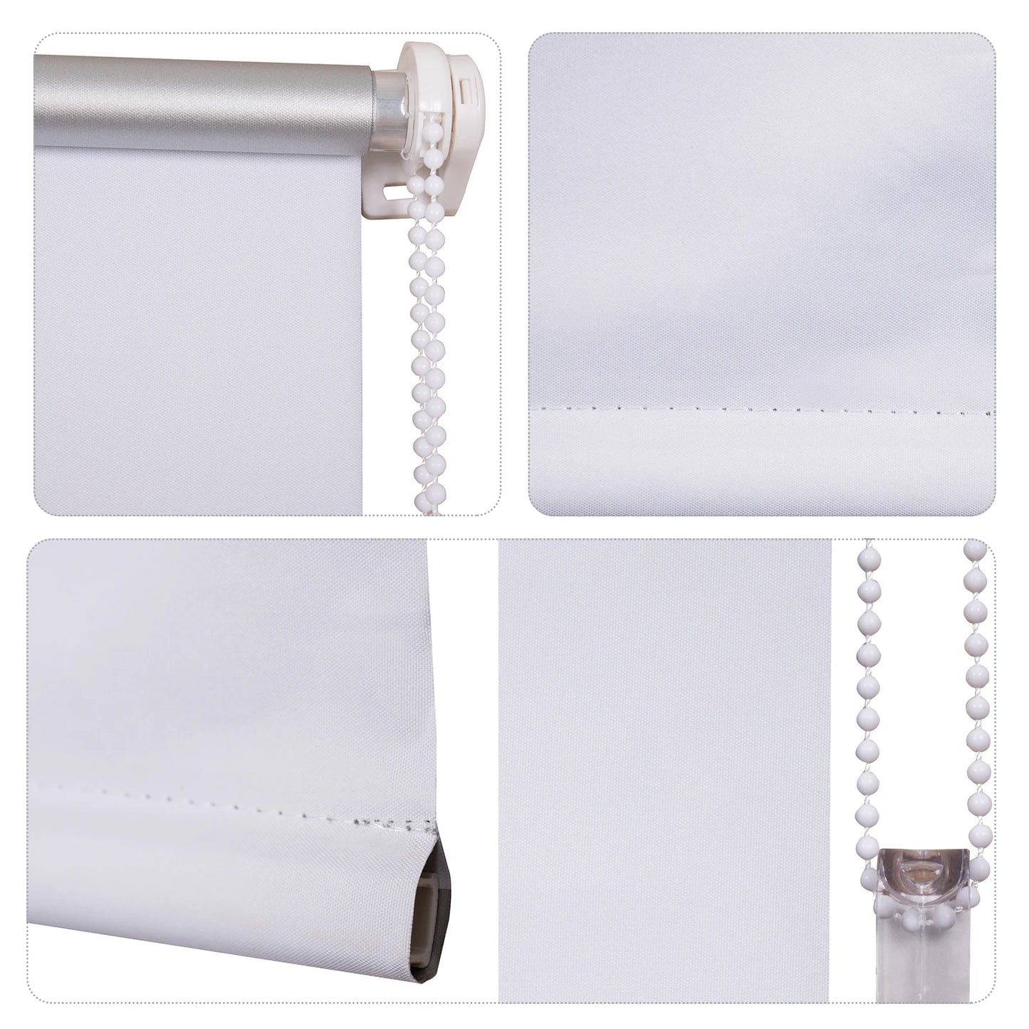 Blackout Roller Blind Thermo Roller Blind No Drilling Required Side Pull Opaque Privacy Sun Protection for Windows Doors Kitchen