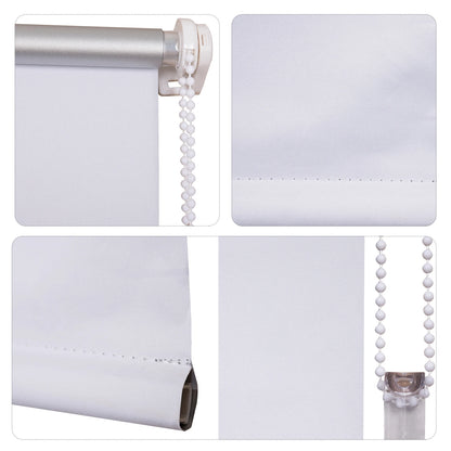 Blackout Roller Blind Thermo Roller Blind No Drilling Required Side Pull Opaque Privacy Sun Protection for Windows Doors Kitchen