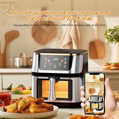 1400w Air Fryer 12l Edelstum sichtbare grouss Kapazitéit elektresch Uewen Touch Multifunectional Elekter