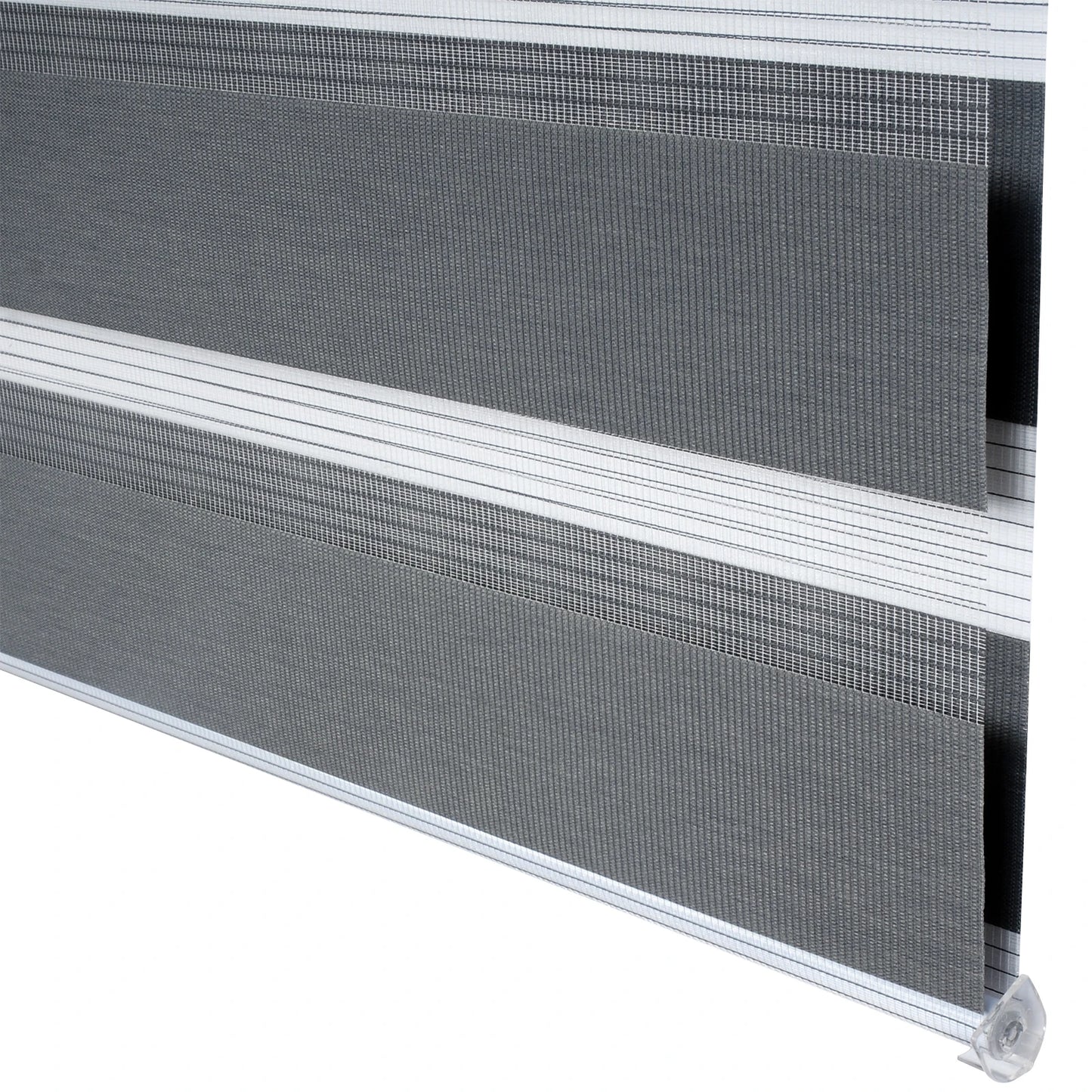 WOLTU Dark Grey Double Roller Blind Translucent Shading Dustproof Double Layer Window Blackout Curtain for Living Room Bedroom