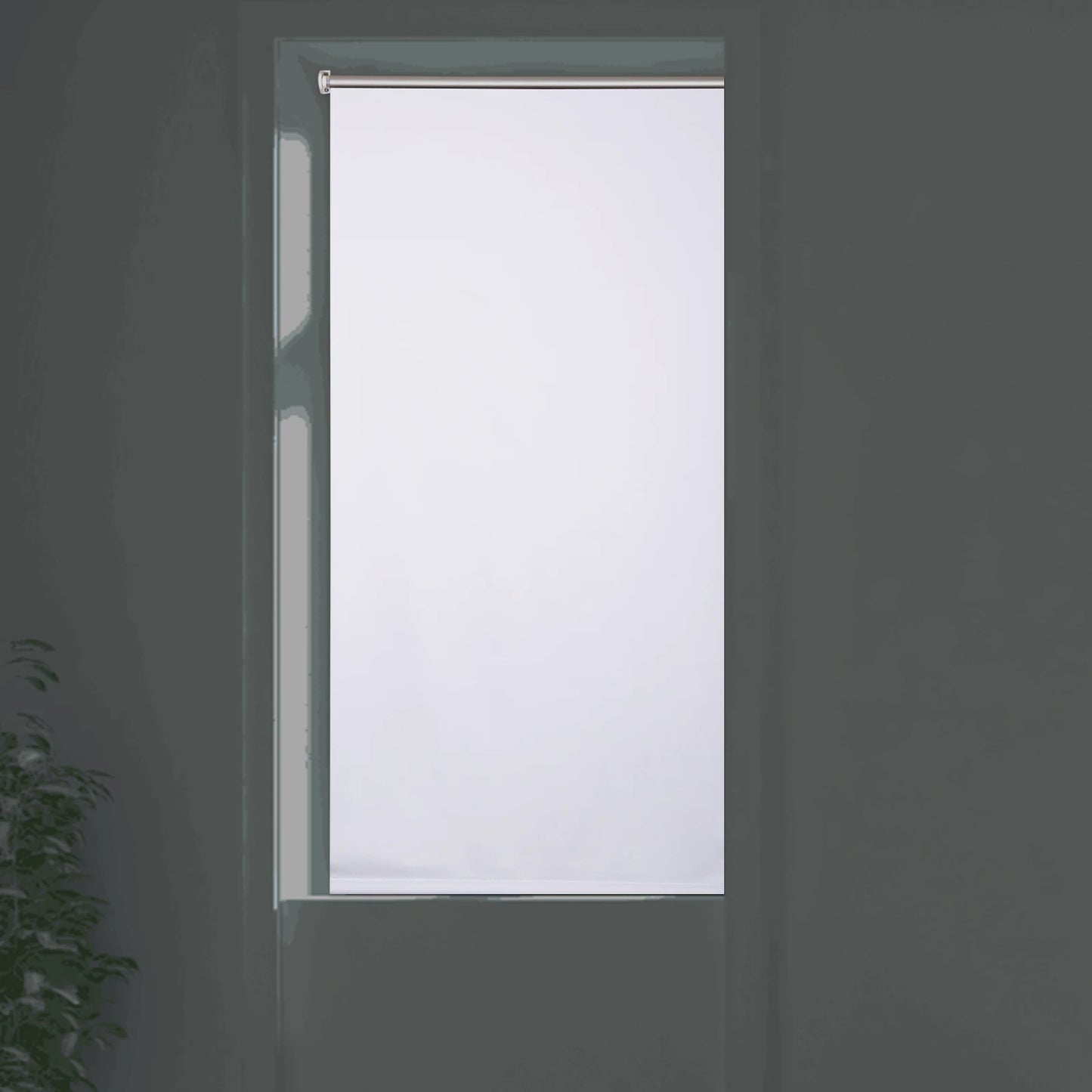 Blackout Roller Blind Thermo Roller Blind No Drilling Required Side Pull Opaque Privacy Sun Protection for Windows Doors Kitchen