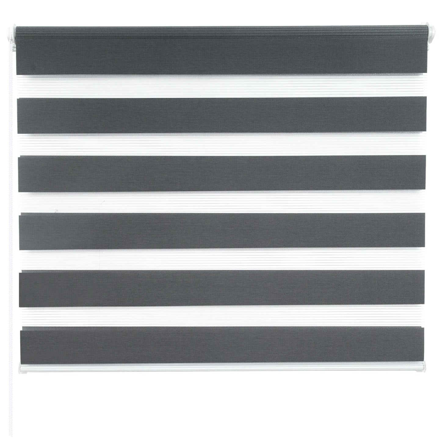 WOLTU Dark Grey Double Roller Blind Translucent Shading Dustproof Double Layer Window Blackout Curtain for Living Room Bedroom