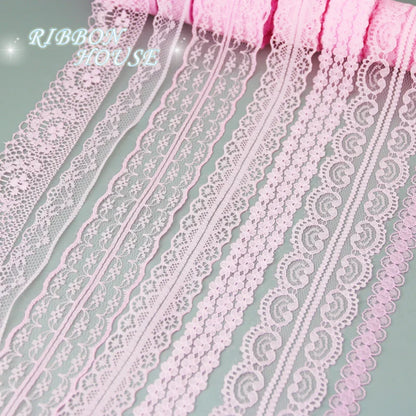 (10 lace/lot) white fabric Webbing Decoration Lovely gift packing Material ribbons mix