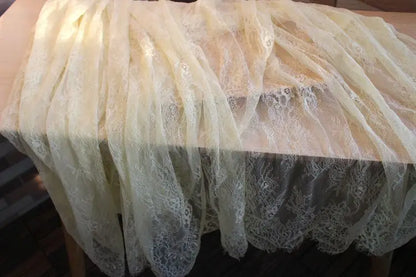 3M long eyelash lace trim traditional wedding lace fabric white red violet Table Cloth DIY Crafts