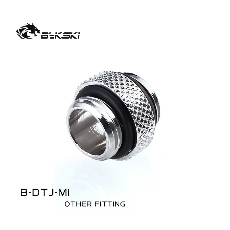 BYKSKI B-DTJ-MI PC Water Cooling Fittings G1/4 'Mini Double Male Dual Dual Outternal Tube Connection Cooler Cooler Adapter