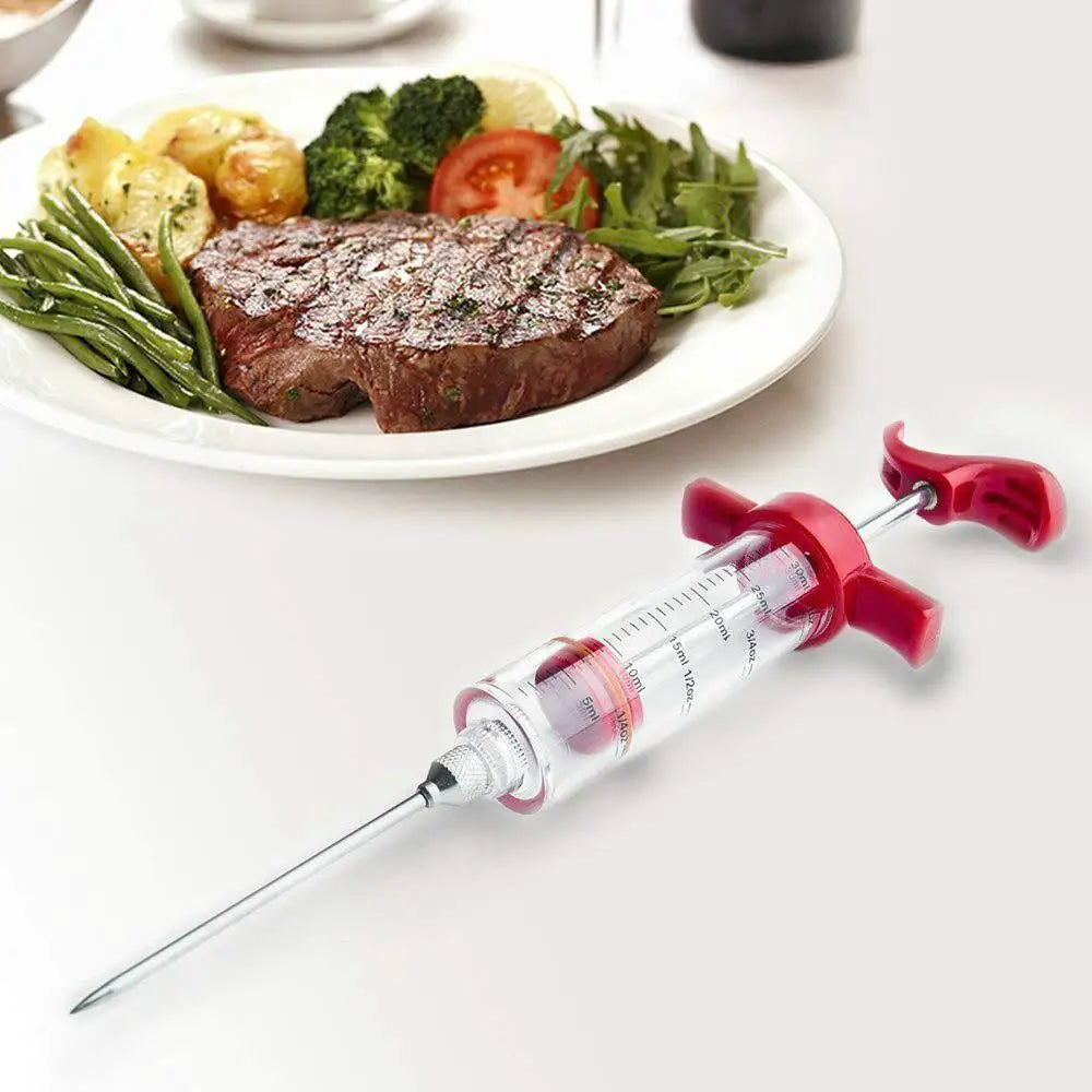 Barbecue BBQ Tools Set Grill Syringe Kitchen Accessories Sauce Injector Roast Needle Party Supply Home Supplies