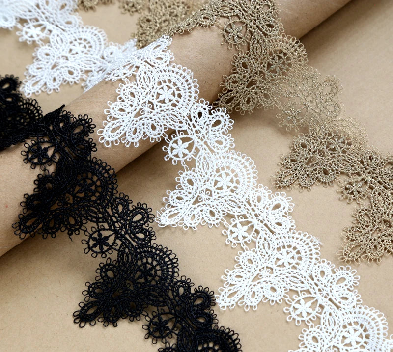 1yard Width:6cm (2.40") High Quality DIY Pendant Handmade Clothing Lace Accessories Water Soluble Embroidery Lace Trims (ss-363)