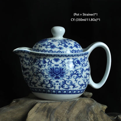 Chinese Ceramic Tea Set Kung Fu Porcelain Tea Cup Pot Set Dragon Teapot Teacup Kungfu Teaset Puer Oolong Tea Ceremony Teaware