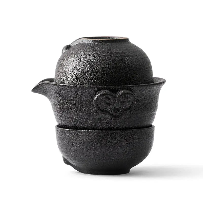 Juego de té chino kung fu 1 TEATEACUPS CERVIDO CERÁMICA CERTERAS CERTERAS DE TE DE TEA PARCELA PARA TEWARE TUERAS DE TEA DE TEA DEL AUTO