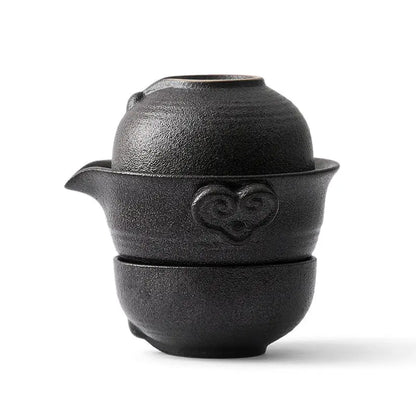 Conjunto de chá chinês de kung fu 1teapot 2teacos viajam de cerâmica xícaras de chá de cerâmica para chá de chá de chá ao ar livre de chá de chá de chá