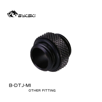 BYKSKI B-DTJ-MI PC Water Cooling Fittings G1/4 'Mini Double Male Dual Dual Outternal Tube Connection Cooler Cooler Adapter