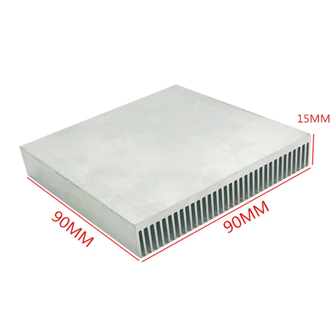 1x Radiateur électronique Fin Fin Fin aluminium Tile de chaleur Système de refroidissement d'eau CPU CPU LED 100 * 100 * 18 mm 80 * 80 * 27 mm Éventail