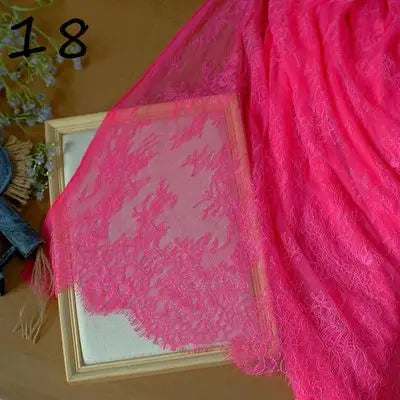3Meter Exquisite Eyelash Lace 150CM White Lace Fabric Wholesale Prices Wedding Dress Sexy Lingerie DIY Clothes Accessory