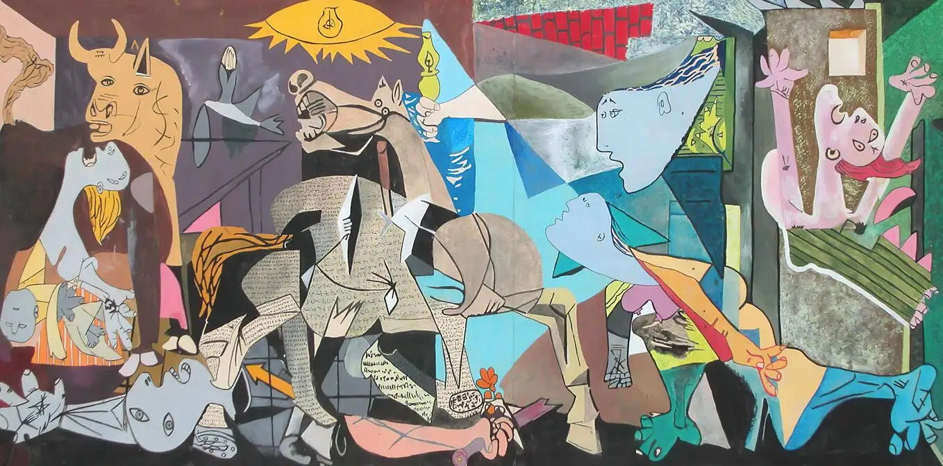 Picasso Famous Oil Painting Guernica Reproductions Canvas Art Poster Abstract Modernism Wall Picture Cuadros Home Decoration