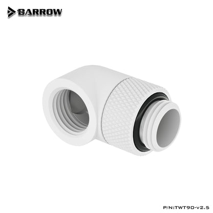 Barrow PC water cooling Rotary Fittings tube connector Sliding tubing 90 Degree water cooler heatsink gadget Adapter TWT90-v2.5