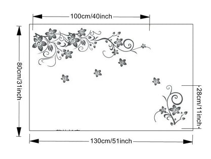 Hot DIY Beatiful Wall Art Decal Decoration Fashion Romantic Flower Wall Stickers Home Decor 3D Wallpaper Mural Poster