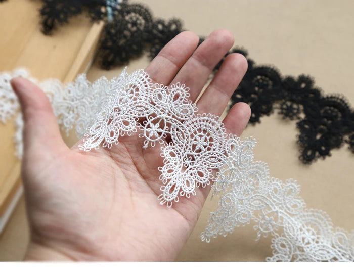 1yard Width:6cm (2.40") High Quality DIY Pendant Handmade Clothing Lace Accessories Water Soluble Embroidery Lace Trims (ss-363)