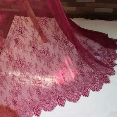3M long eyelash lace trim traditional wedding lace fabric white red violet Table Cloth DIY Crafts