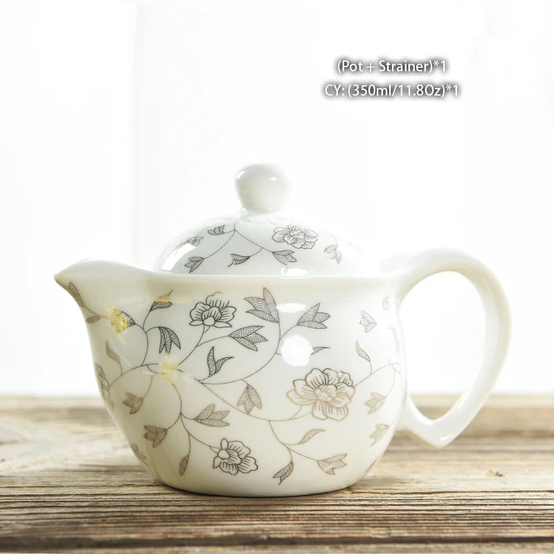 Chinese Ceramic Tea Set Kung Fu Porcelain Tea Cup Pot Set Dragon Teapot Teacup Kungfu Teaset Puer Oolong Tea Ceremony Teaware
