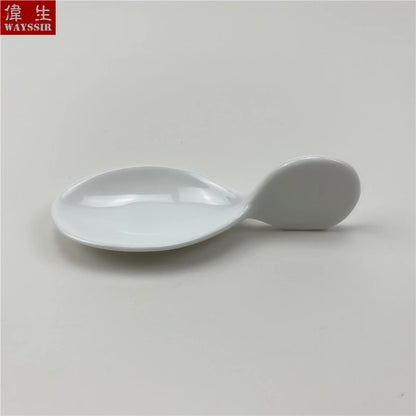 6scs Set Fish ve tvaru bílého porcelánu Snack Dish Hotel Susi omáčka lžička Home Party Dekorace Večeře keramika Stolní nádobí