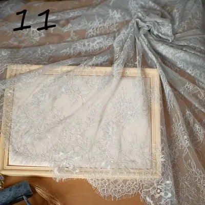 3Meter Exquisite Eyelash Lace 150CM White Lace Fabric Wholesale Prices Wedding Dress Sexy Lingerie DIY Clothes Accessory