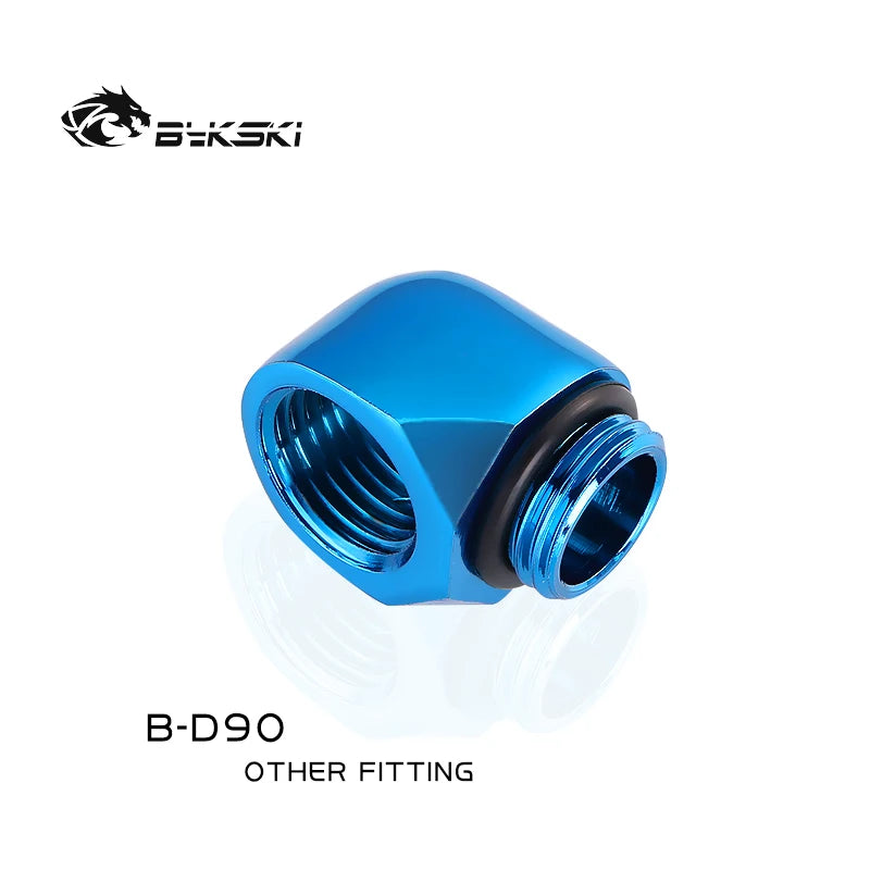 Bykski B-D90 PC تركيبات دوارة لتبريد المياه 90 درجة G1/4 'ذكر إلى أنثى أنبوب موصل محولات مبرد المياه الأداة