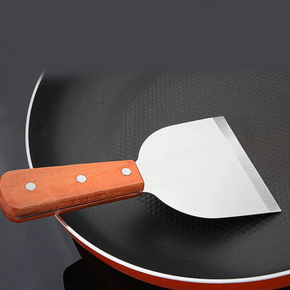 Edelstum Metallspatula Drëpsen flaach Burger Pizza Pizza Griller Bbq Bappen Teppanyaki Gepäck Kieseg