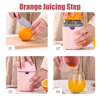 Mini Fruit Juicer Orange Citrus Manual Fruit Squeezer Machine Tool Portable Lemon Juicer Hand Rotation Press Juicer