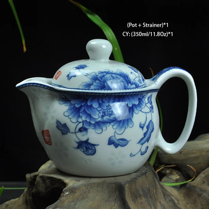 Chinese Ceramic Tea Set Kung Fu Porcelain Tea Cup Pot Set Dragon Teapot Teacup Kungfu Teaset Puer Oolong Tea Ceremony Teaware