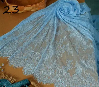 3Meter Exquisite Eyelash Lace 150CM White Lace Fabric Wholesale Prices Wedding Dress Sexy Lingerie DIY Clothes Accessory