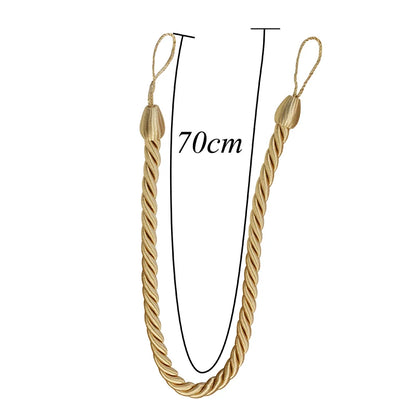 1Pc Handmade Weave Curtain Tieback Gold Curtain Holder Clip Buckle Rope Home Decorative Room Accessories Curtain Tie Backs