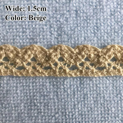 Cotton Lace Ribbon White Beige DIY Handmade Wedding Party Craft Gift Packing Patchwork Crocheted Lace 5meter 10meter 20meter