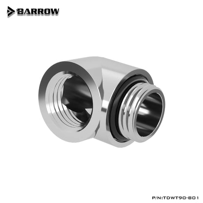 Barrow TDWT90-B01 PC Răcire de apă Reversare Moare 90 de grade Masculin Male la Femeie Adaptor Conector Tub Apator Răcire Răcire