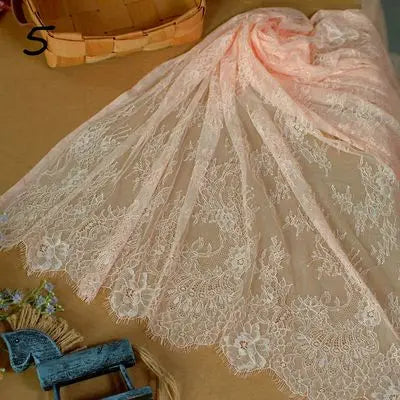 3Meter Exquisite Eyelash Lace 150CM White Lace Fabric Wholesale Prices Wedding Dress Sexy Lingerie DIY Clothes Accessory