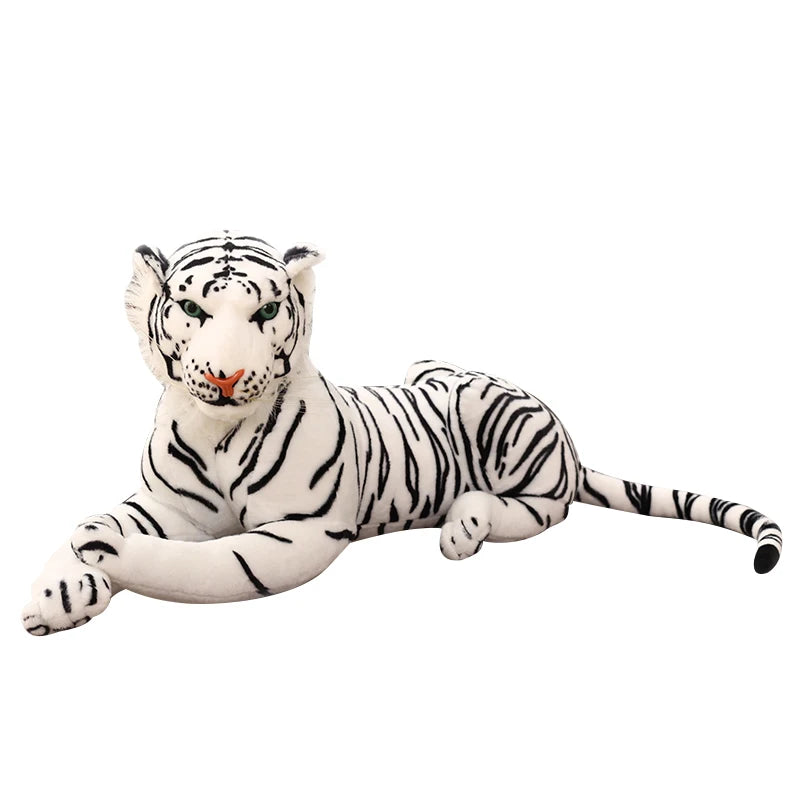 Lifelikike 50-110cm Tiger Plush играчки свирепи диви животни симулация бяла кафява гора крал кукла деца деца рожден ден подаръци