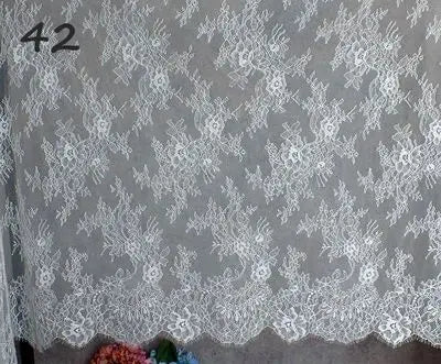 3Meter Exquisite Eyelash Lace 150CM White Lace Fabric Wholesale Prices Wedding Dress Sexy Lingerie DIY Clothes Accessory