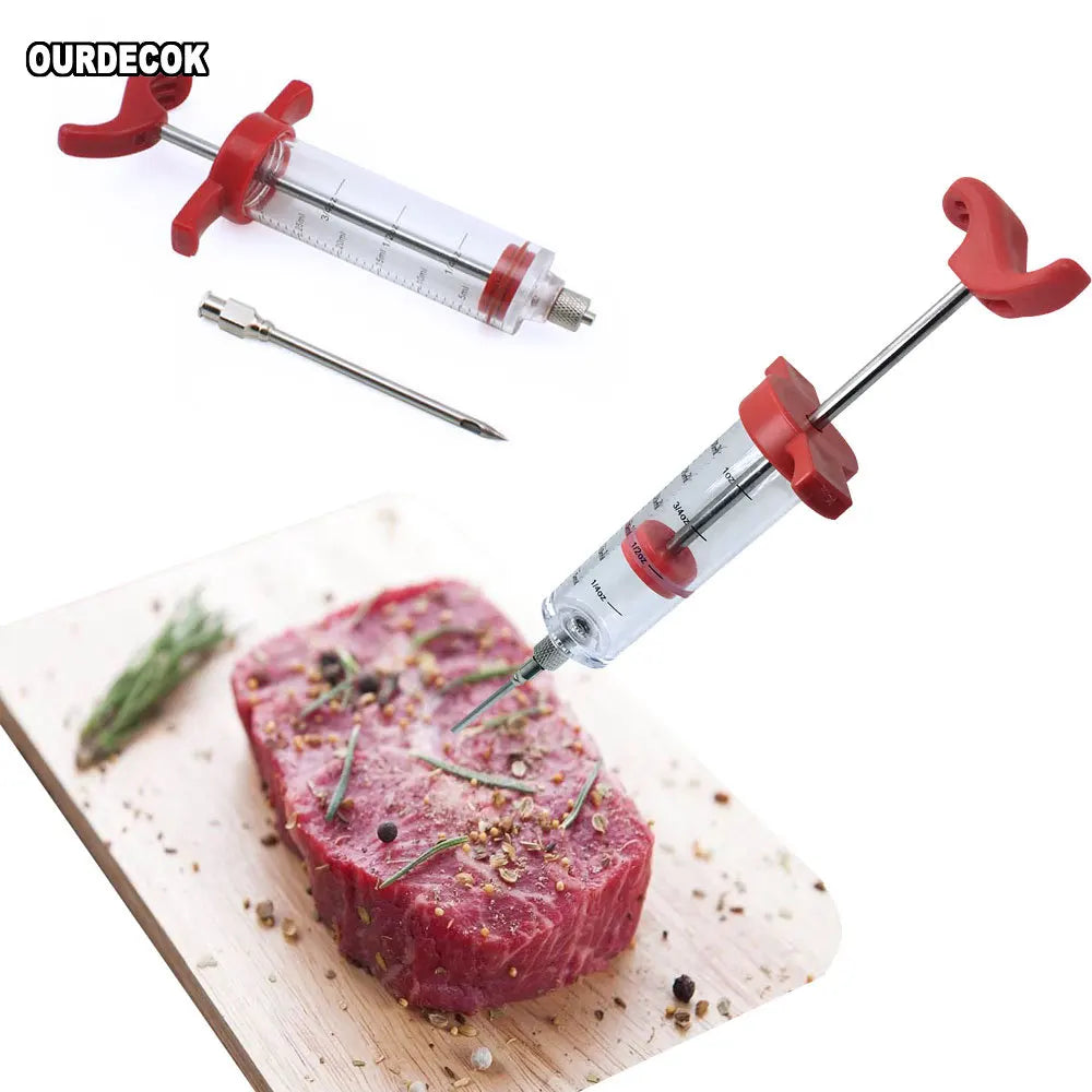 Barbecue BBQ Tools Set Grill Syringe Kitchen Accessories Sauce Injector Roast Needle Party Supply Home Supplies