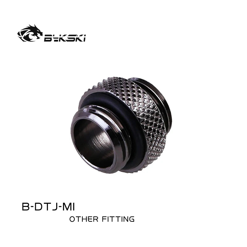 BYKSKI B-DTJ-MI PC Water Cooling Fittings G1/4 'Mini Double Male Dual Dual Outternal Tube Connection Cooler Cooler Adapter